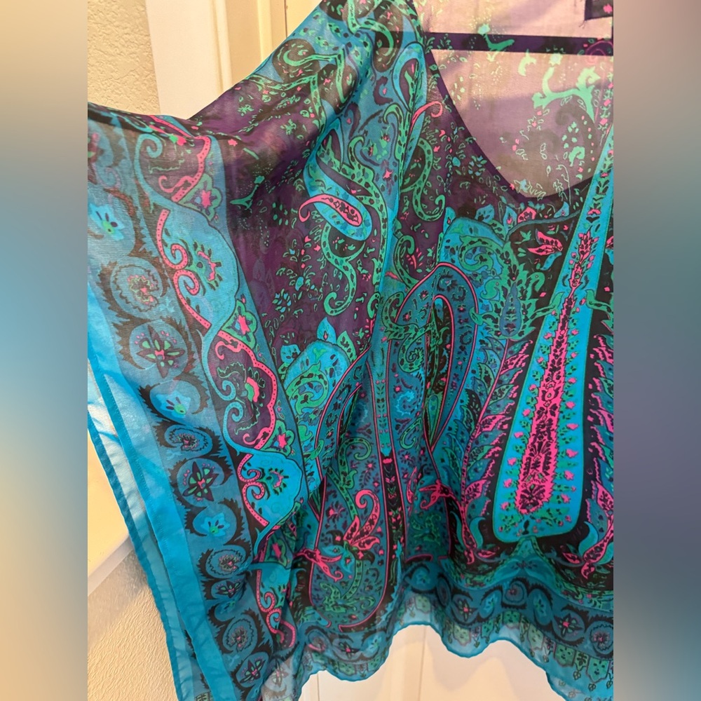 Lane Bryant Multicolor Patterned Top - Picture 4 of 6